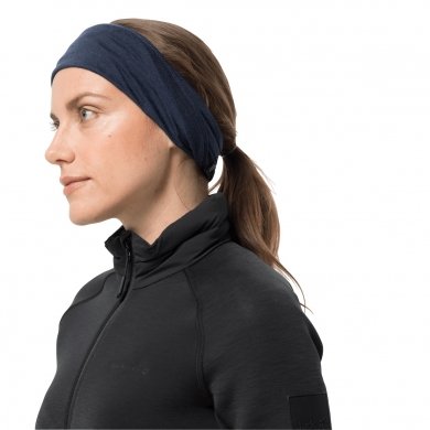 Jack Wolfskin Multifunctional Scarf (Neck Scarf) Merino Headgear Night Blue